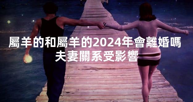 屬羊的和屬羊的2024年會離婚嗎 夫妻關系受影響